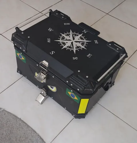 Baú, Bauleto 65 L, aluminio universal para moto 