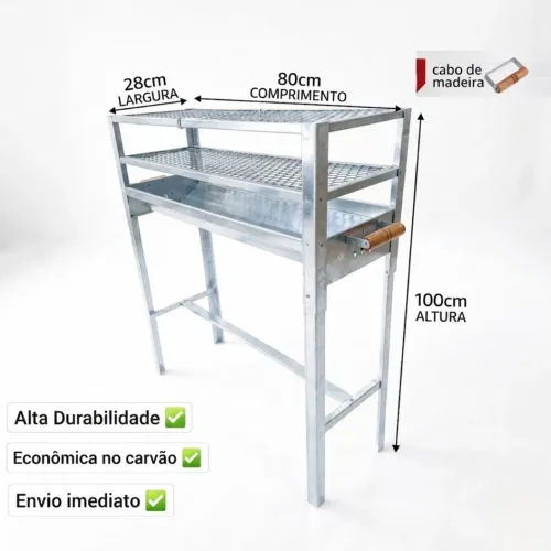 Churrasqueira Espeteira Profissional: Economia de Carvão e Assado Rápido