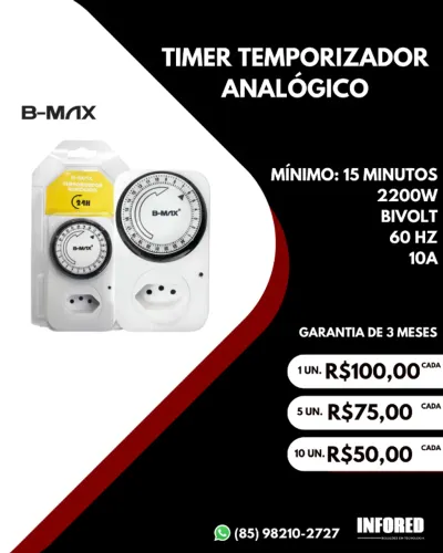 Timer temporizador analógico B-max