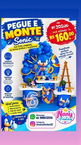 Pegue e monte com led promocional