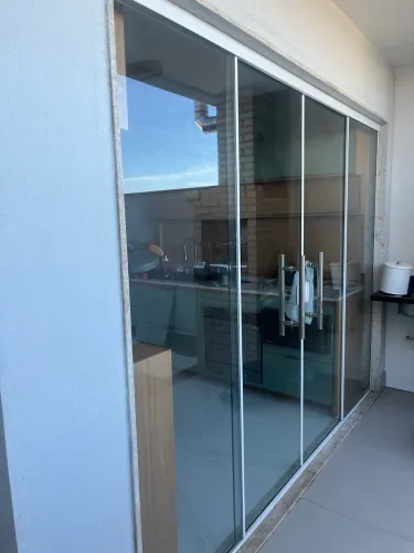 Porta de vidro completa 2,75 por 2,10