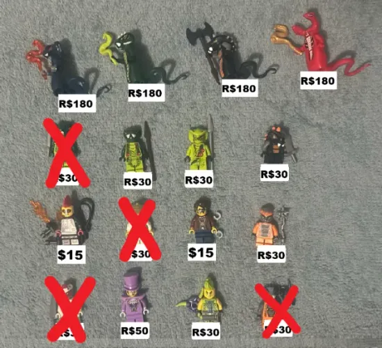 lego ninjago lote de minifigures originais (vendo separado)