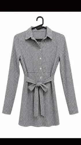 Camisa xadrez | Preta e branca | Tamanho P