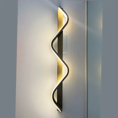 Arandela Astraled AD-2504 LED 15W Dourada Bivolt curvas slim