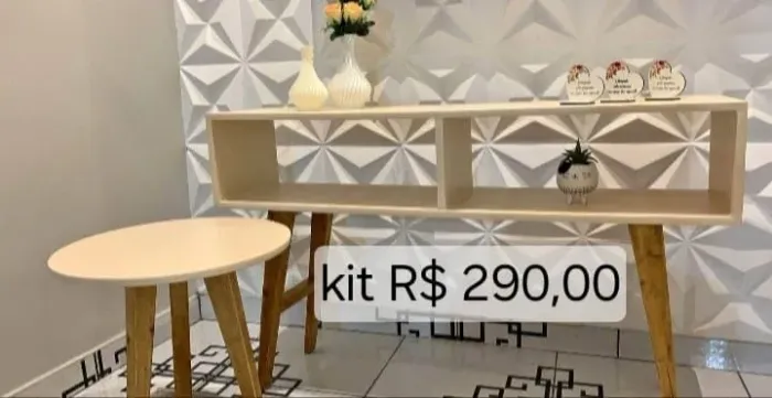 Kit rack + mesinha à pronta entrega