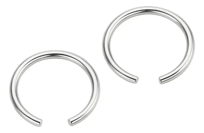 2 Peças Piercing Argola Nariz/orelha 8mm Aço 316l