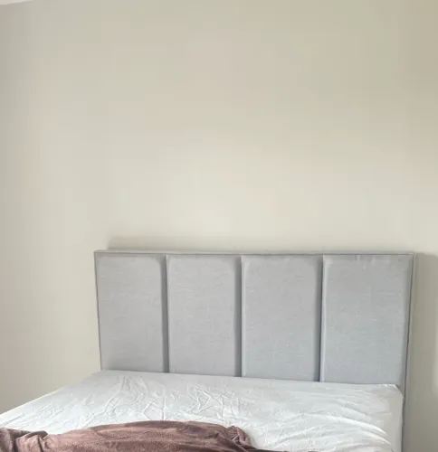 Cabeceira Cama Queen Linho Cinza