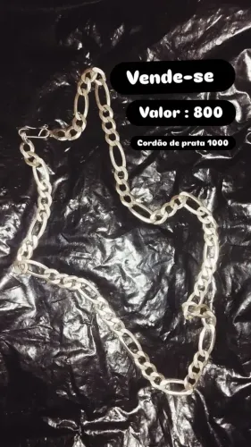 Vendo cordão de prata