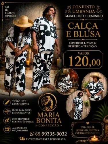 Conjunto completo masculino e feminino