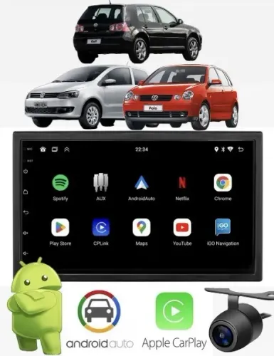 Central Multimídia Android 7 Polegadas Pólo,Fox,Spacefox,Bora,Golf 