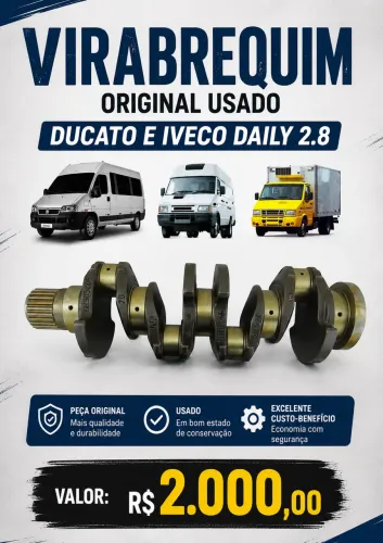 Virabrequim Linha diesel DUCATO, iveco, HR, BONGO,BESTA