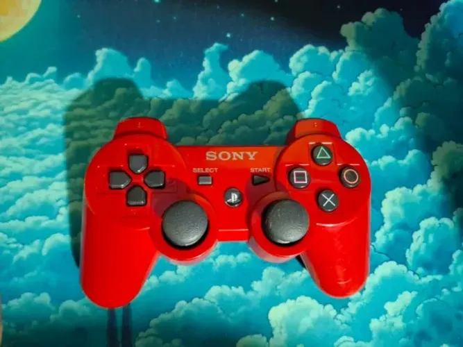 controle ps3 red vermelho