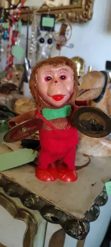 Relíquia Retrô: Macaco Mecânico Dos Pratos Anos 60/70 - Perfeito!