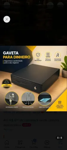Gaveta de dinheiro