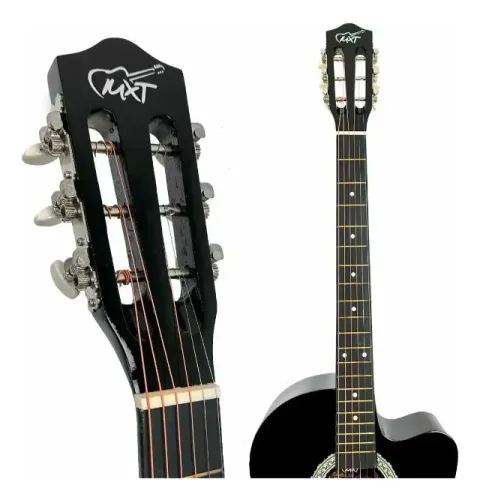Violão Elétrico De Aço Ativo Com Cutway Preto Mxt 39a Bkce