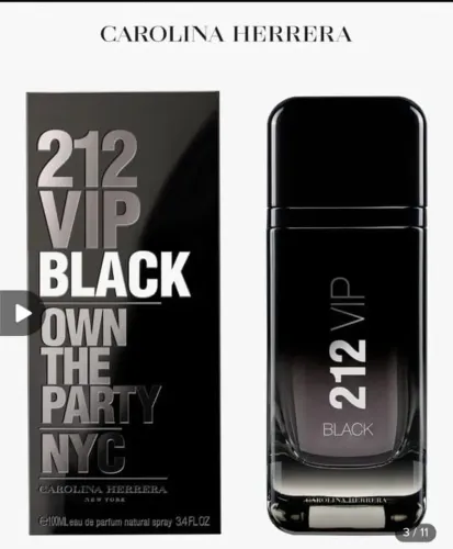 Perfume 212 Vip Black Eau de Parfurm Carolina Herrera ORIGINAL DE 100 ML