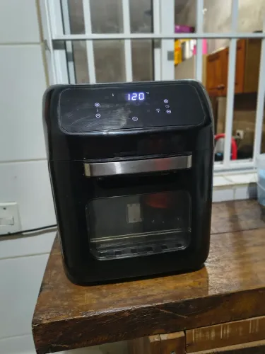 Air Fryer Fritadeira Forno S/óleo Digital 12l 1800w Cor Preto