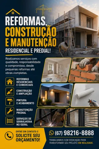 Reformas, Construção e Manutenção Residencial e Predial!