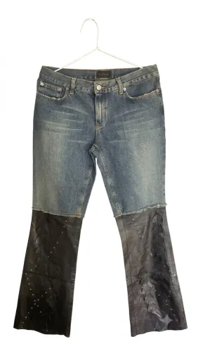 Calça John Richmond com couro