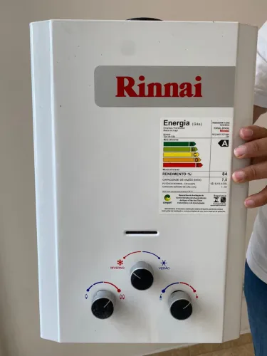 Aquecedor de Gás Rinnai reu-150 feh branco em ótimo estado