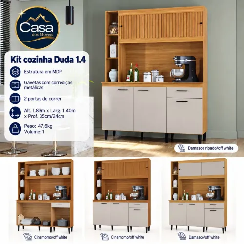 Kit cozinha Duda 1.40m<br>