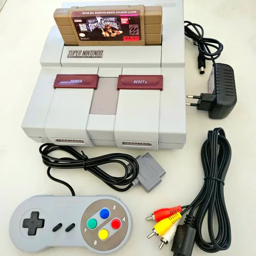 Super Nintendo Completo + power rangers the movie