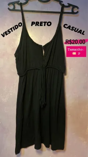 VESTIDO PRETO CASUAL - P
