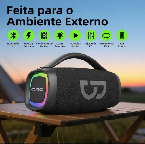 Caixa de som gojodoq tipo bombox
