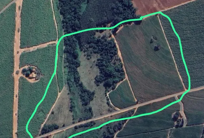 Sitio Bela Aurora, em Tabapuã - SP, 5,15 Alquires, 3,17 alquires arrendados para cana.