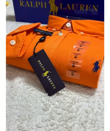 Camisa Social Manga Longa Polo Ralph Lauren - Laranja - Tam. M