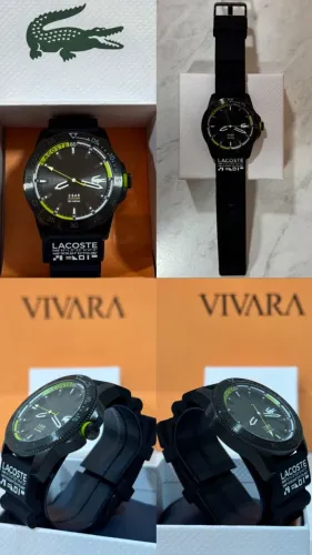 Relógio Lacoste Original caixa de 44mm com Pulseira de Strap modelo 2011203 (NOVO)