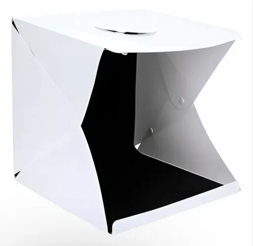 Mini Estúdio Fotográfico 40cm Led 2 Fundos Dobrável Portátil 110v/220v