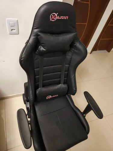 Cadeira Gamer Kalkan Aesir 2D Preta KLK00027 Nova Montada