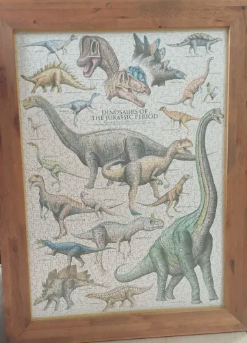 Quadro dinossauro quebra cabeça 1000 peças