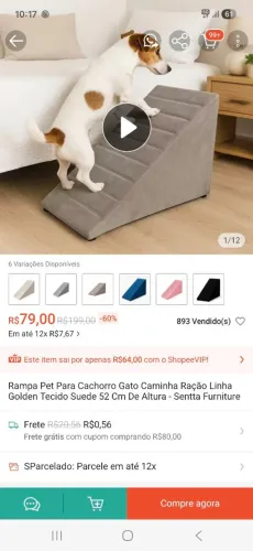 Rampa para cachorro de sede (Nao usada)