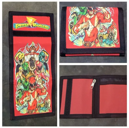 CARTEIRA VELCRO POWER RANGERSHERÓIS NOVA TEMA ANOS 80 90 2000