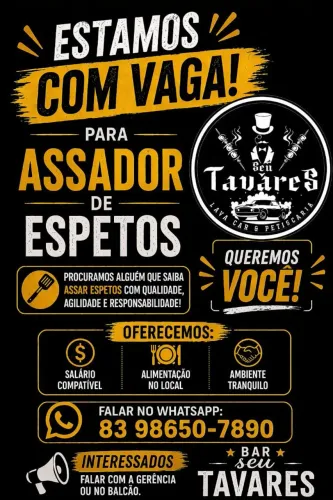 contrata-se assador de espeto