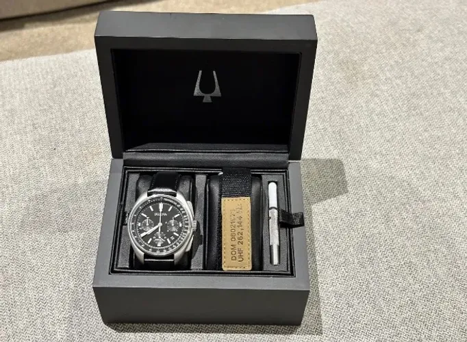 Relógio Bulova Lunar Pilot Apollo 15 - Muito Novo + 2 Pulseiras