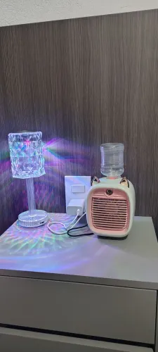 Kit luminária bluetooth e mini climatizador