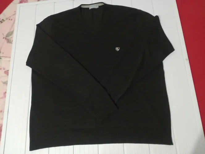 Camisa de frio masculino blusa preta de frio masculina tamanho G 