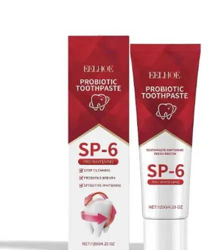 Kit com 2 Creme Dental Clareador EELHOE SP-6 Probiotic - 120g -  Novo
