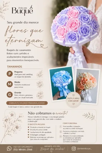 Buquê de casamento de cetim