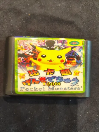 Cartucho Mega Drive Pokémon Pikachu Fita Game
