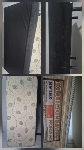 Oportunidade.Baixou valor para sair logo.SEMI NOVO.Colchão solteiro Proflex D33 com base.