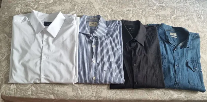 Lote 4 Camisas Sociais Masculinas excelentes marcas tamanho G