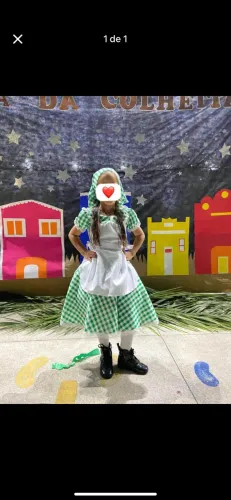 Vestido camponesa infantil 6/7 anos 