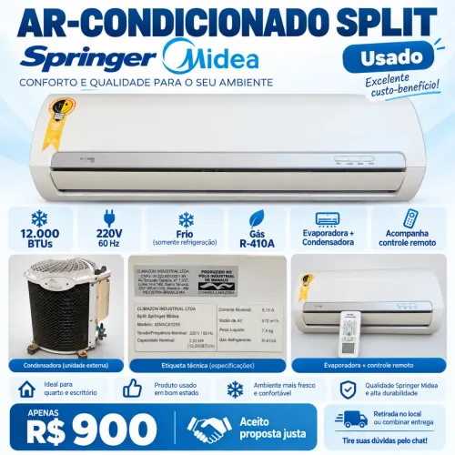 Ar-condicionado Springer Midea 12.000 BTU