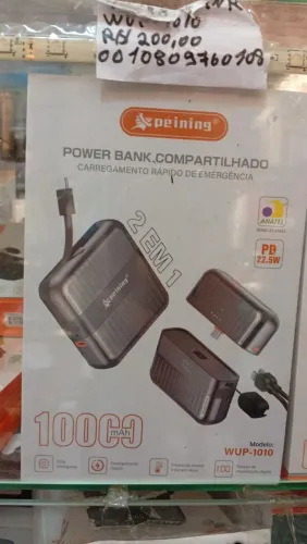CAREEGADOR PORTÁTIL COMPARTILHADO 2 EM 1 10000MAH
