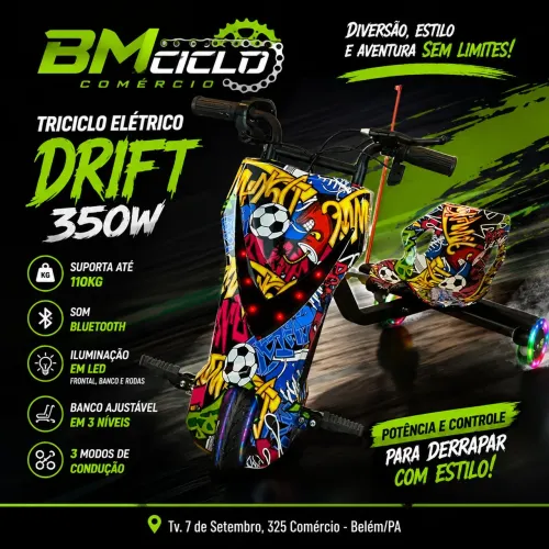 Triciclo Elétrico Drift 350w