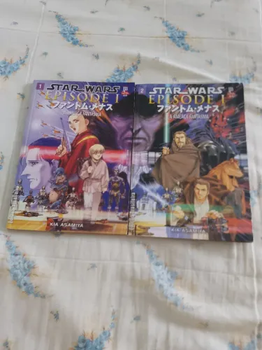 Manga Star Wars A Ameaça Fantasma.Volumes 1 e 2.